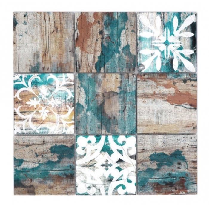 Mosaïque En Verre Carrelage Pittsburg Optique Fleur Vert
