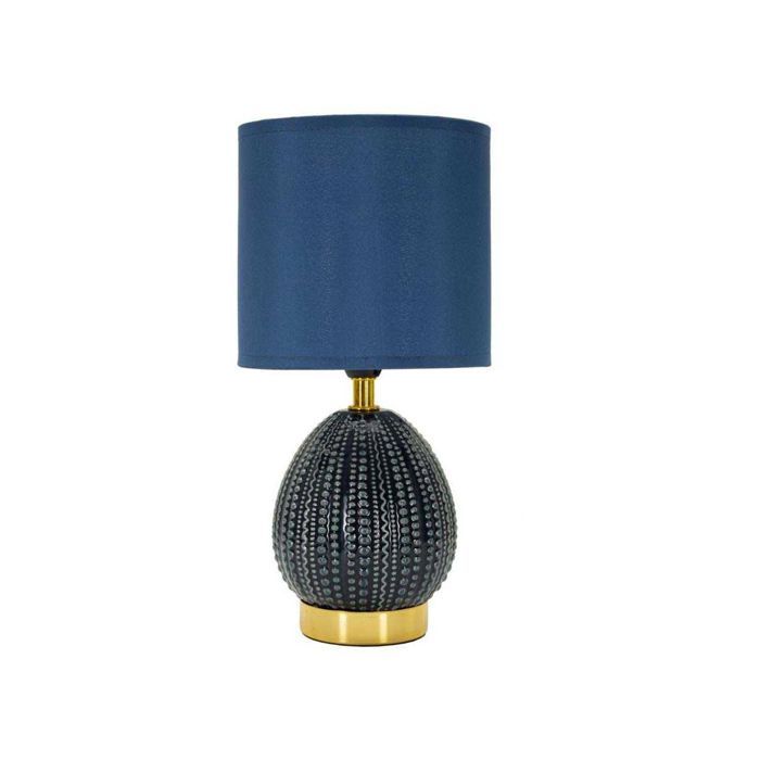 Lampe à poser en céramique et métal Flavi 15 x 30.5 cm bleu