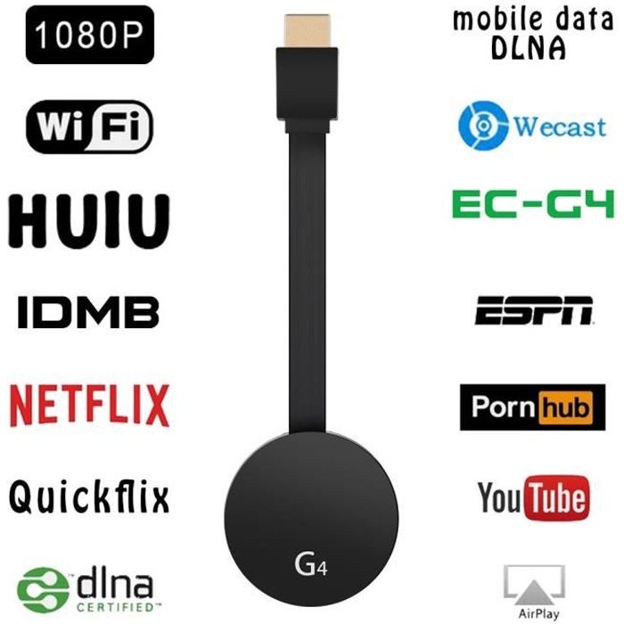WiFi Affichage HDMI Récepteur Écran Miroir TV Dongle Pour Google