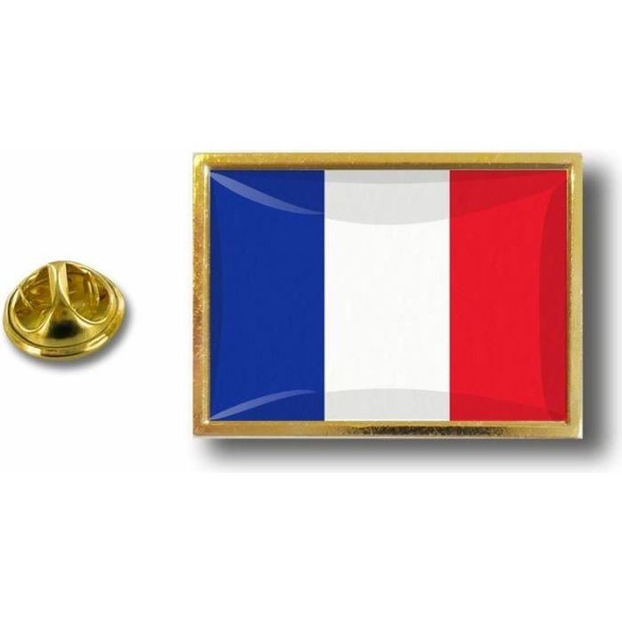 Pins pin badge pin's metal epoxy avec pince papillon drapeau france ...
