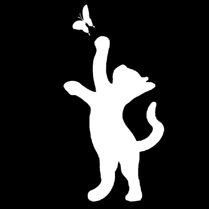 Sticker Decoration Animal Chat Joueur Papillon 45x23 Cm Blanc Chat015 Cdiscount Maison Sticker Decoration Animal Chat Joueur Papillon 45x23 Cm Blanc Chat015 Cdiscount Maison