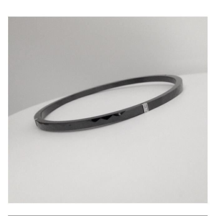 Bracelet Homme/femme Maillons Céramique Noire Et Acier - Bijouxia