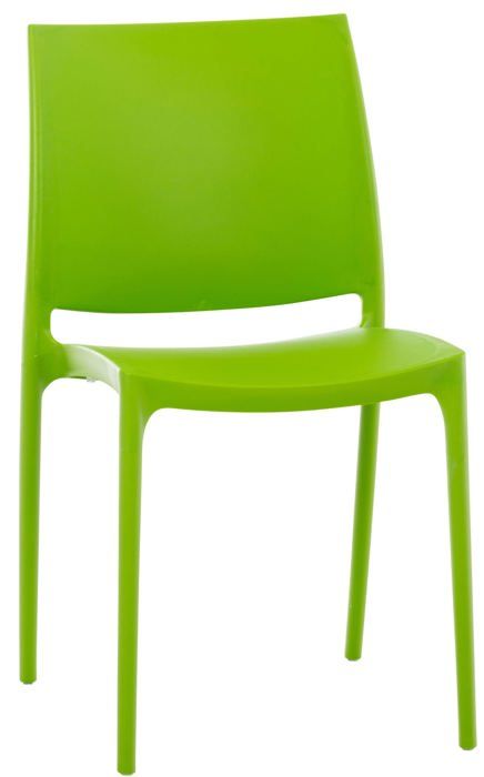 chaise de jardin en plastique vert design simple empilable