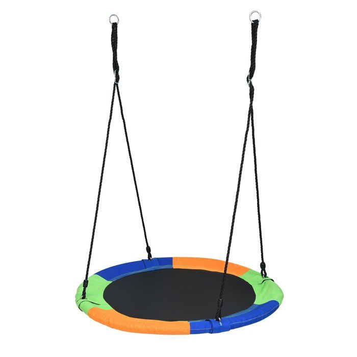 Sedia Dondolo Esterno Balançoire Nid D'Oiseau Relaxdays 100cm - Pour Jardin Et Intérieur - Support 150kg - Hauteur Réglable Hamac Jardin Charge 150kg
