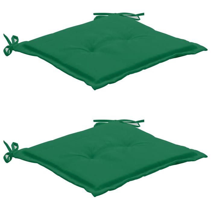 Lot De 2 Coussins De Chaise De Patio Tounosnt - Imperméables - Avec Attaches Et Poignée - Crème - 47x40x10 Cm