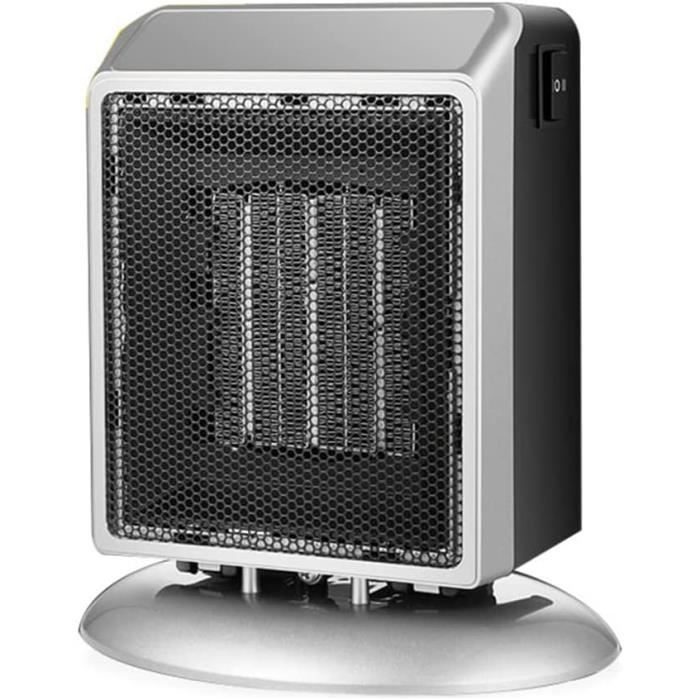 Radiateur Soufflant électrique 1500W – 3 Niveaux, Oscillation 60°, Minuterie, Protection Surchauffe Et Basculement