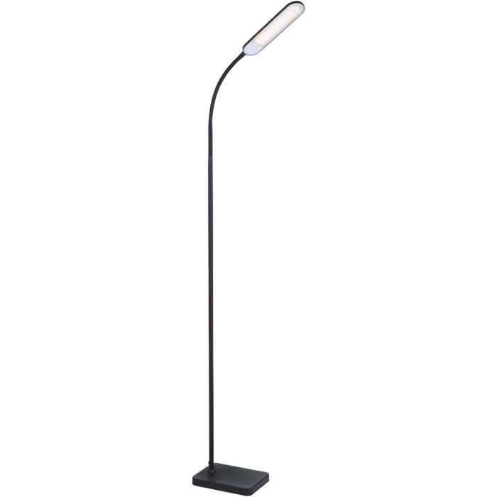 Lampadaire LED 42W 4200LM Avec Variateur Télécommande Et Tactile - Noir Élégant