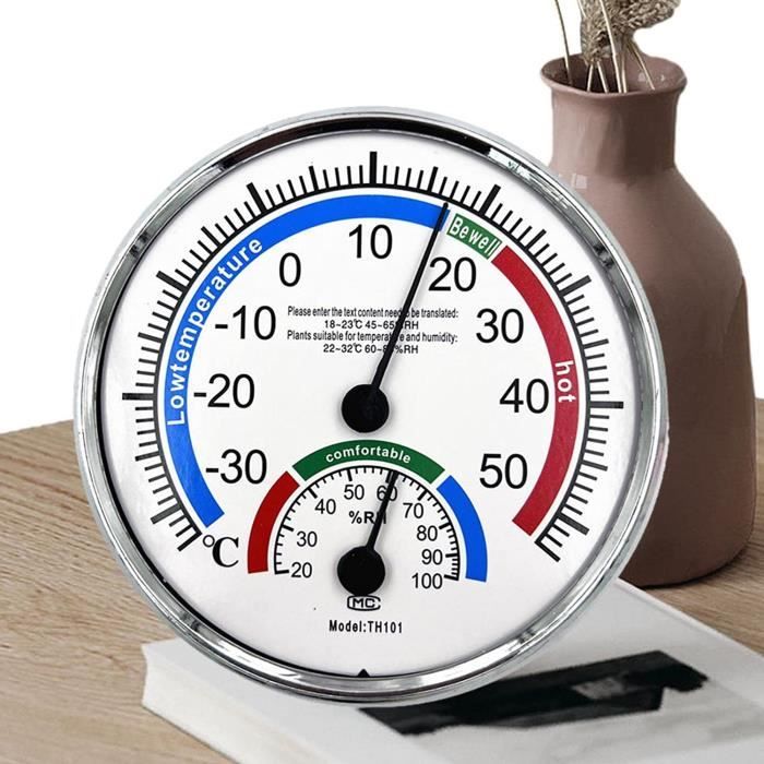 Thermomètre Hygromètre Analogique - Pour Intérieur Et Extérieur - Sans Pile - Idéal Serre Ou Maison