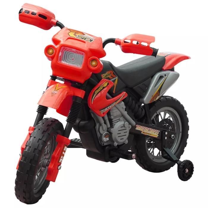 Moto pour Enfants - 3 Ans et Plus - 2 Km-h - 6 volts rechargeable- Rouge -  Cdiscount Jeux - Jouets