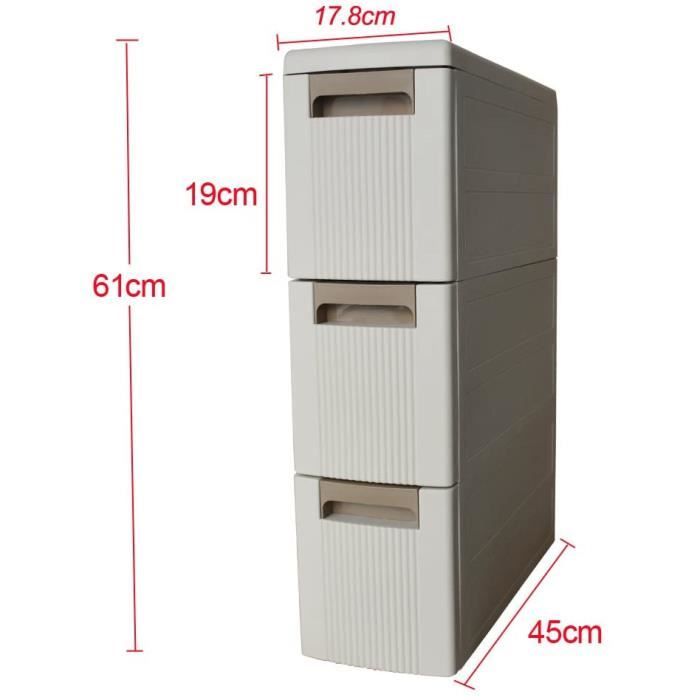 Meuble Tiroir Plastique Colonne Tiroir Chariot Tiroir 3 Tiroir