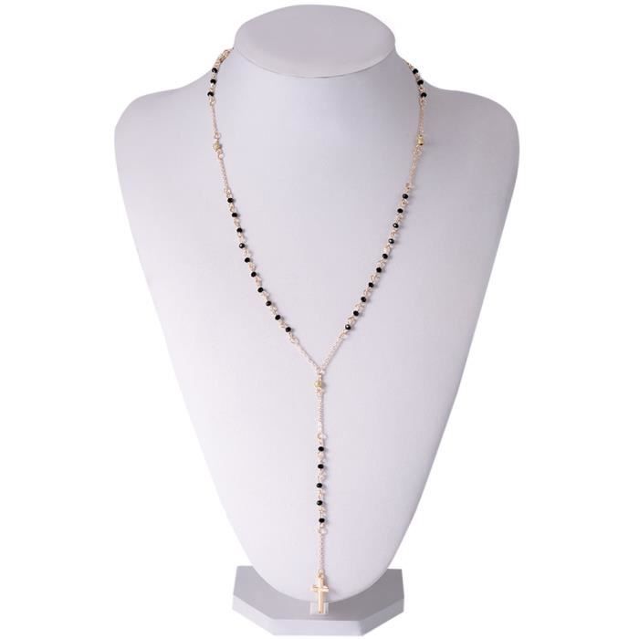 Collier Long Pendentif Carre Petit Et Grand Avec Pompons En Dore Au Bijoux Grossiste