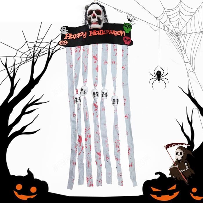 Rideau De Porte D'Halloween Avec Taches De Sang, 1 X 1,9 M