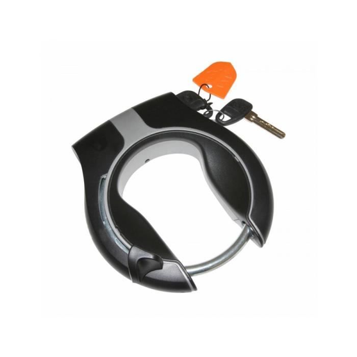 Antivol velo fer a cheval axa victory noir mat-argent (avec fixations, le plus leger)