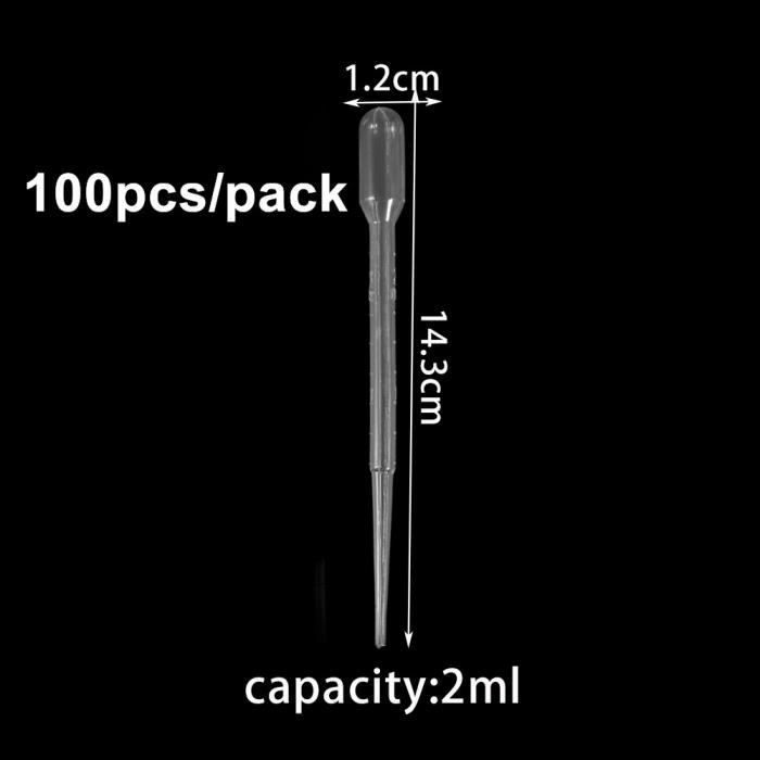 Mikihat 100 Pcs Pipettes de Transfert en Plastique 4 ml,Mini Pipette Plastique Cuisine, Pipettes Squeeze Transparent,Compte-Gouttes Liquide pour Chocolat, Petits Gâteaux, Crème Glacée, Confiture