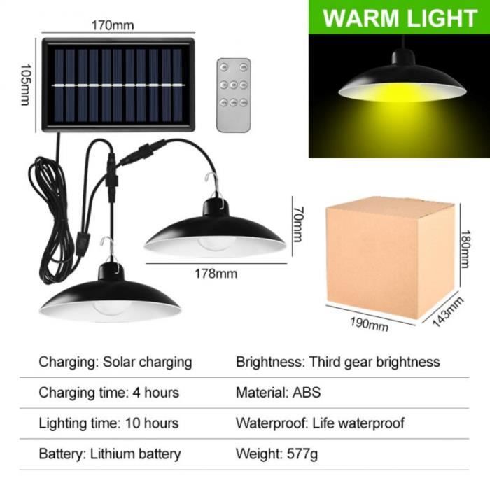 Lampes solaires d'extérieur 106 LED