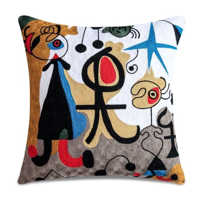 Housse de coussin,Topfinel broderie coussins couvre Picasso décoratif coussins - Type KD091-Love-45x45cm-2 pieces