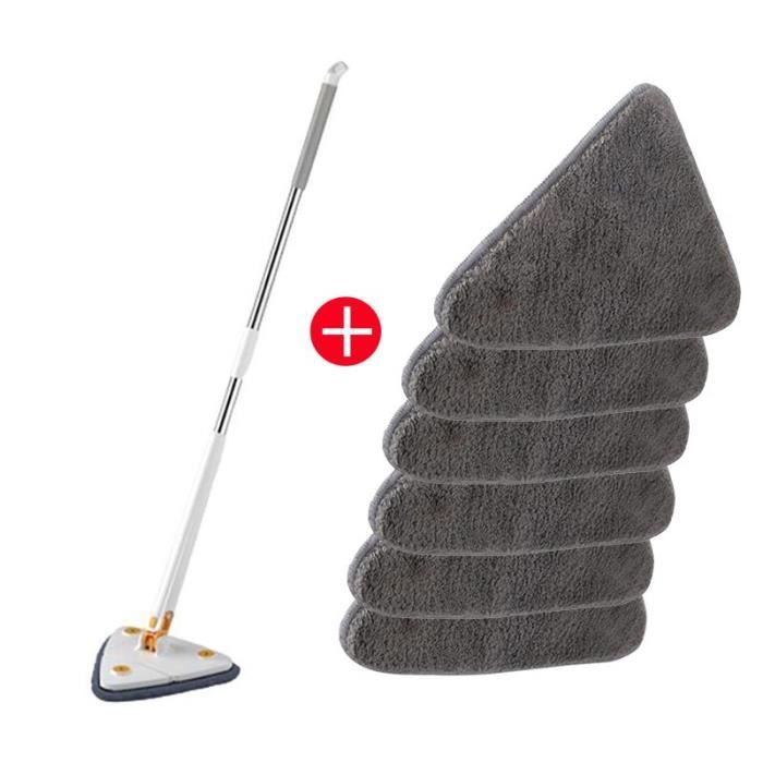 Serpillière Triangulaire Auto-essorante 360° - Kit Nettoyage Avec Accessoires