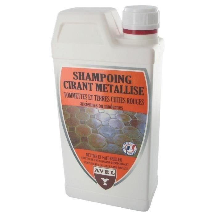 Shampoing cirant métallisé pour tomette et terre cuite rouge - 1 L
