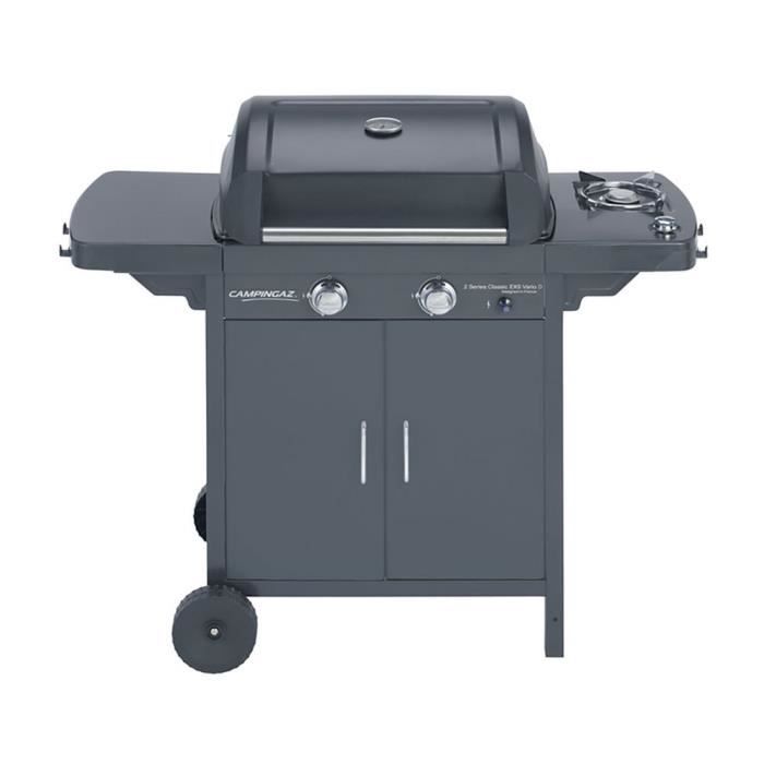 CAMPINGAZ 2 Series Classic EXS Vario Barbecue gaz avec 2 brleurs, 7,5 KW de Puissance, Grill et Plaque en Fonte, 1 Table latrale