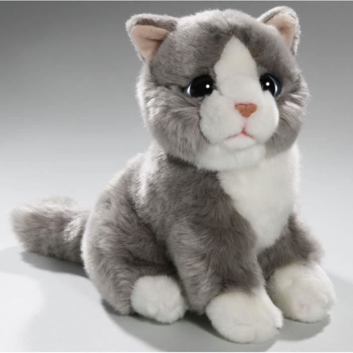 Peluche Chat Gris cm Jouet Cdiscount Jeux Jouets