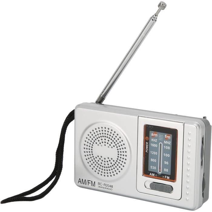 Radio FM Portable Mini - Puce Numérique AM/FM, Haut-parleur Intégré, Alimentation Par 2 Piles AA - Pour Maison, Voyage, Urgence