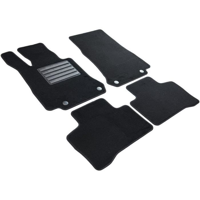 Tapis Auto Sur Mesure MTM SP-937 Pour Fiat Panda III 2012 - Velour Noir 650g/m² - 100% Polypropylène