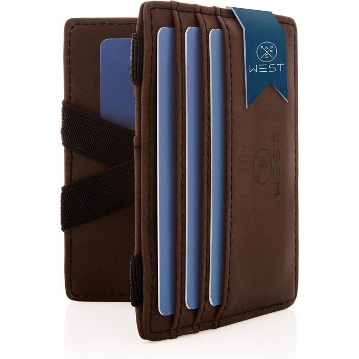 Porte-cartes Métallique Anti-RFID Vulkitt - Pop-up - 5-9 Cartes - Cuir - Protection Données