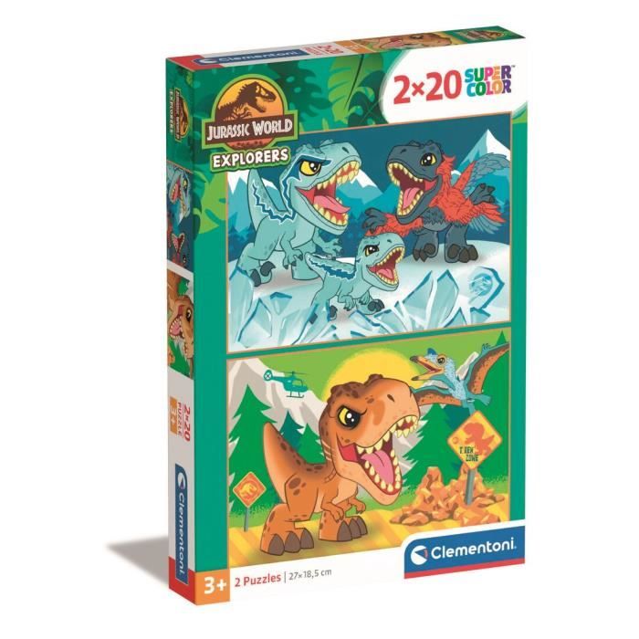 Clementoni jigsaw puzzle super color jurassic world 2x20st.
