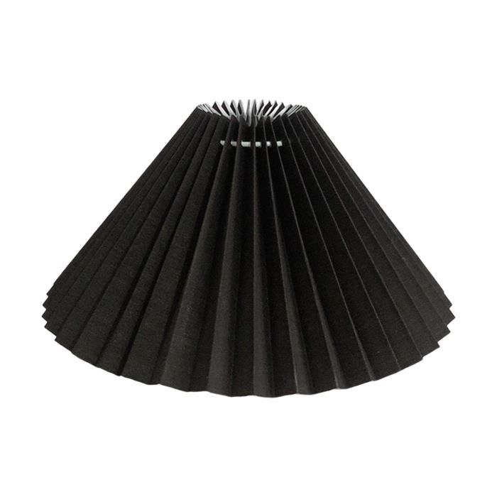 Abat-jour plissé moderne E27 tissu abat-jour debout couvre plafonnier abat-jour Clip sur pour bureau lampadaire salon Le noir