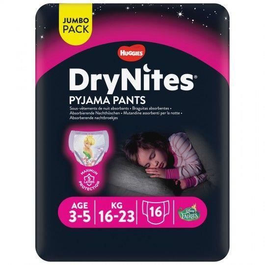 DRYNITES Couchesculotte Fille Taille 3/5 ans 1623 kg Le paquet de 16 couches Cdiscount