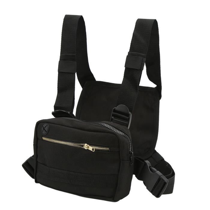 Mardingtop Poche Poitrine Tactique Molle Gilet Pouch Chest Rig - Noir Pour Randonnée Et Cyclisme