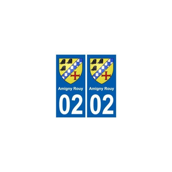 02 Laon ville autocollant plaque droits