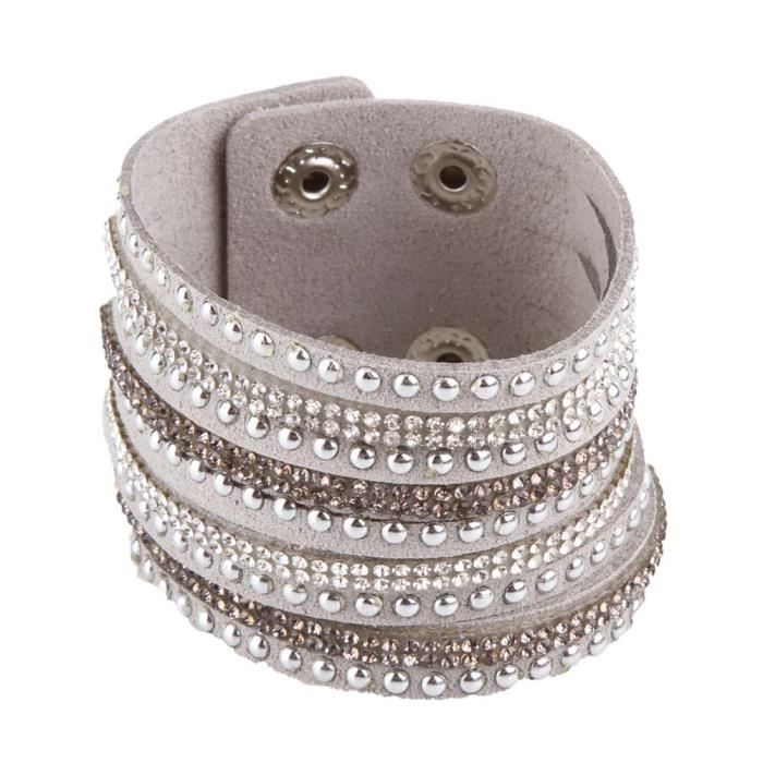 Bracelet Bijou Rétro Avec Pampille Cowboy - Émail Et Cristaux - Or Patiné - Occasion