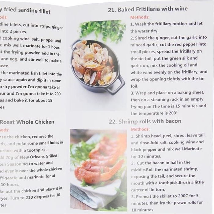 MSA Livre De Recettes Pour Friteuse À Air Livre De Recettes De Friteuse