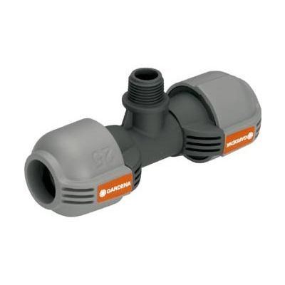 Dérivation en T d'arrosage enterré 25 mm filetage 12 mâle - vue 2