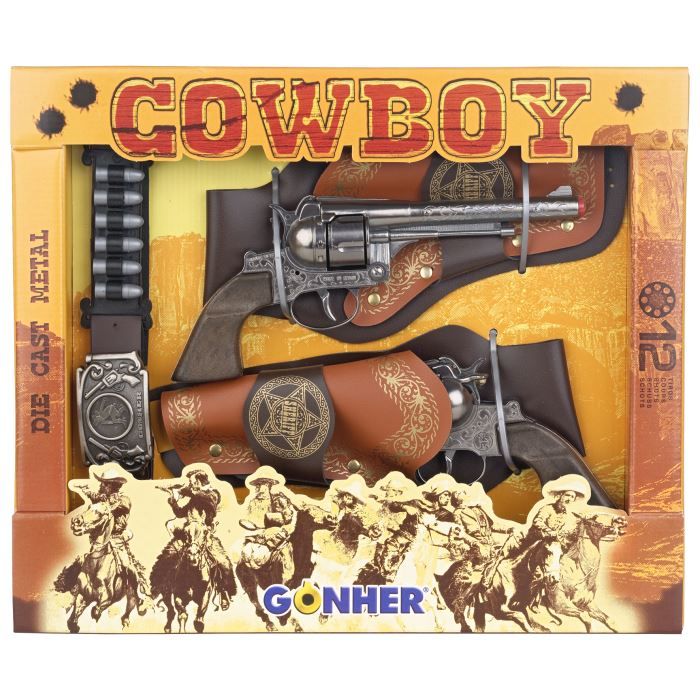 Set Cow-boy Pistolet et Menottes LGRI en multicolore