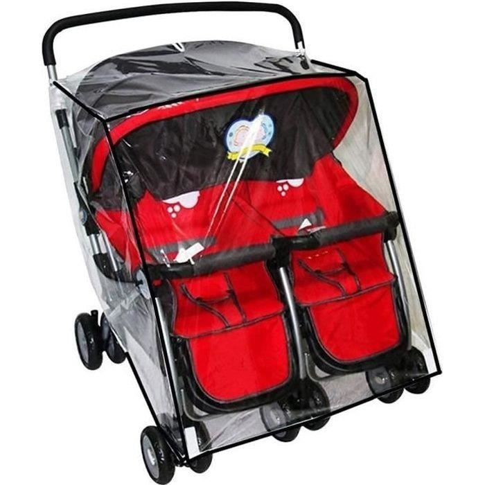 Capote Poussette Universelle Housse De Pluie Universelle Pour Poussette Imperméable Anti-Poussière Avec Fermeture Éclair Transparente Protection Poussette Pluie