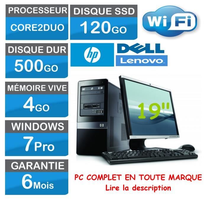 Ordinateur Bureau Complet 500go Achat Vente Pas Cher