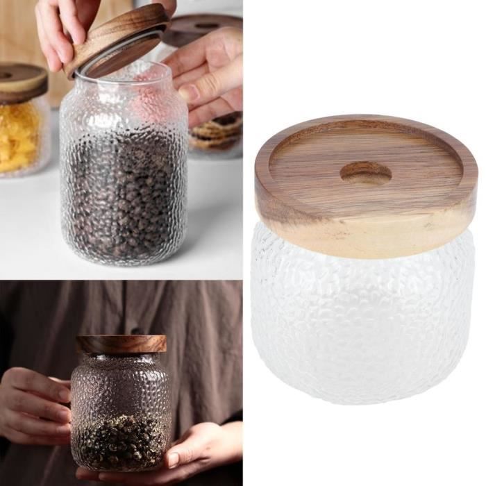 Pot de rangement en verre – La mèche verte