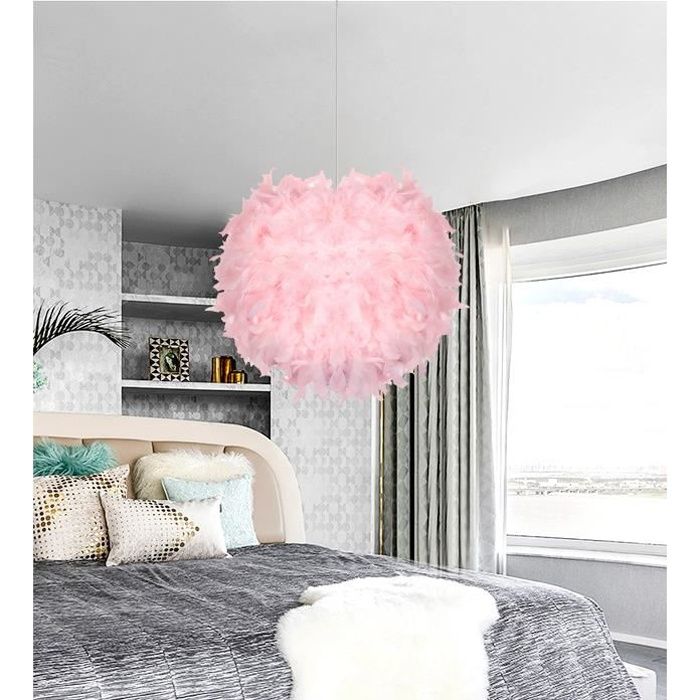 IDEGU Lustre Moderne E27 Lampe Plafonnier Plume Industrielle Vintage Style Edison pour Salon Chambre
