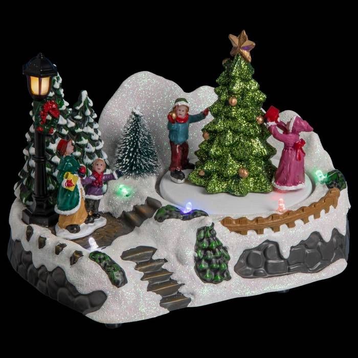 Villages de Noël décoratifs – Lumineux, en bois, animés – Silumen