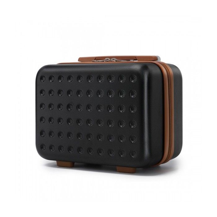 Kono Vanity Case Rigide ABS Léger Portable 31x18x22cm Trousse de Toilette  pour Voyage (Noir)