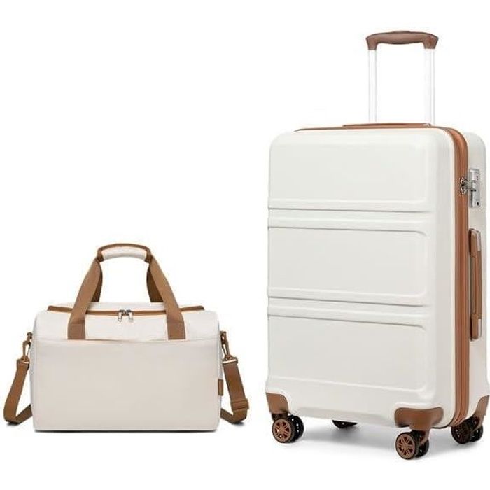 kono ensemble de valises légères en abs rigide avec serrure tsa + sac cabine ryanair 40 x 20 x 25 cm, turquoise, 28 inch luggage
