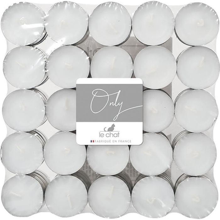100 Petites Bougies Chauffe Plat Durée 4 Heures Candles Blanches Lot Sac NEUF