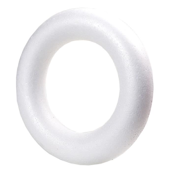 Couronne en polystyrène diamètre 30 cm Blanc