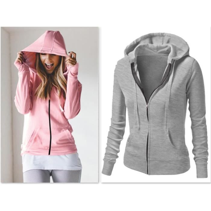 Veste a capuche zippé femme Clearance