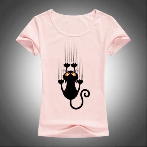 Top T Shirt Femme Tendance Motif Chat Attaque Rose Achat Vente T Shirt Cdiscount Top T Shirt Femme Tendance Motif Chat Attaque Rose Achat Vente T Shirt Cdiscount
