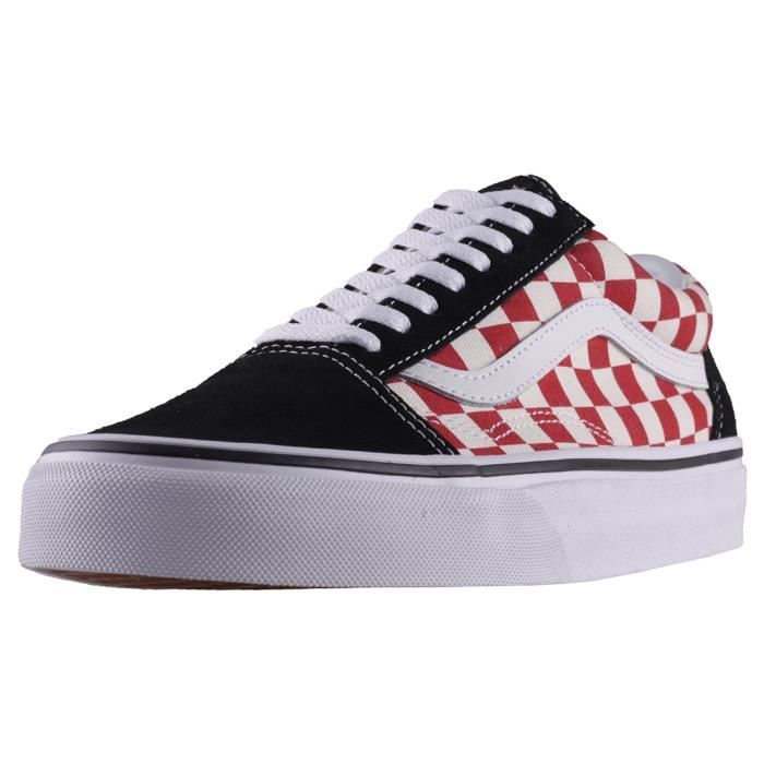 vans rouge et noir