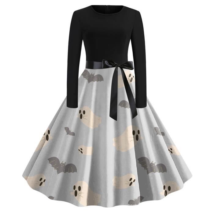 YESOK Robe Médiévale Rétro Femme Grandes Tailles – Manches Trompette, Cosplay Reine Gothique Halloween