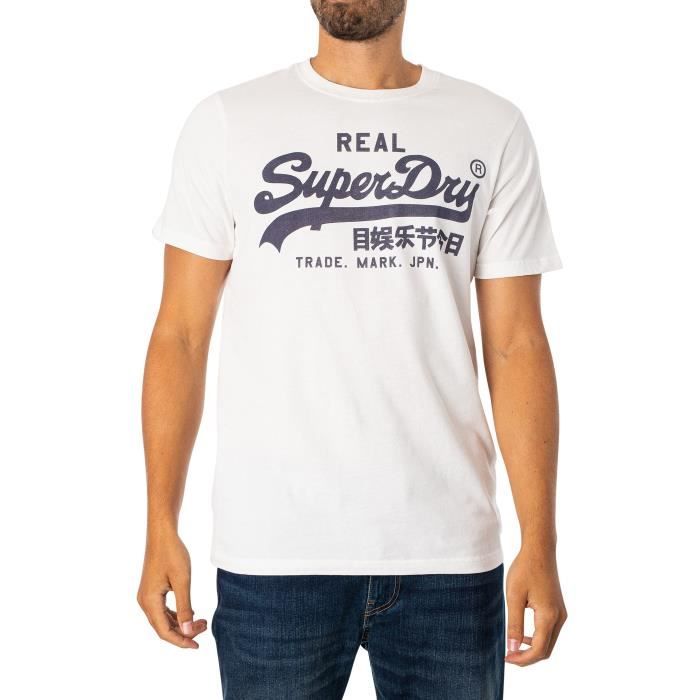 T-Shirt De Logo Vintage - Superdry - Homme - Blanc